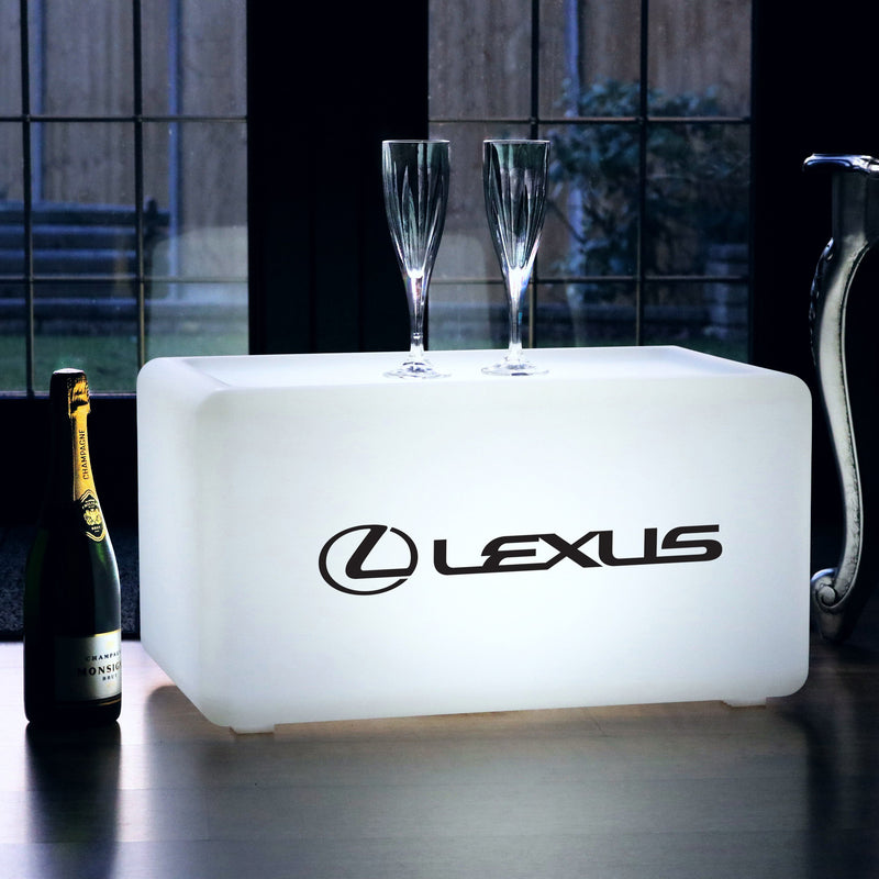 Op maat gemaakte LED-bank, draadloze display, kruk, stoel, feeststoel, feestverlichting