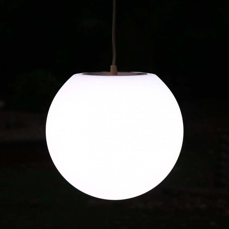 Bolvormige witte lamp voor plafond 20cm, inclusief LED-licht