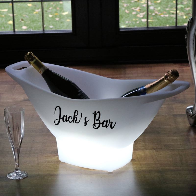Op maat gemaakte LED-ijsemmer, gepersonaliseerde wijn champagne koeler, lightbox, lamp