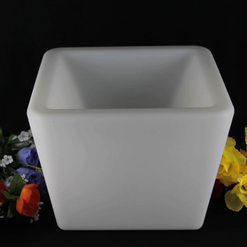 LED bloempot bloemenvaas voor tuin en buiten, 27cm oplaadbare tafellamp plantenpot, veelkleurig