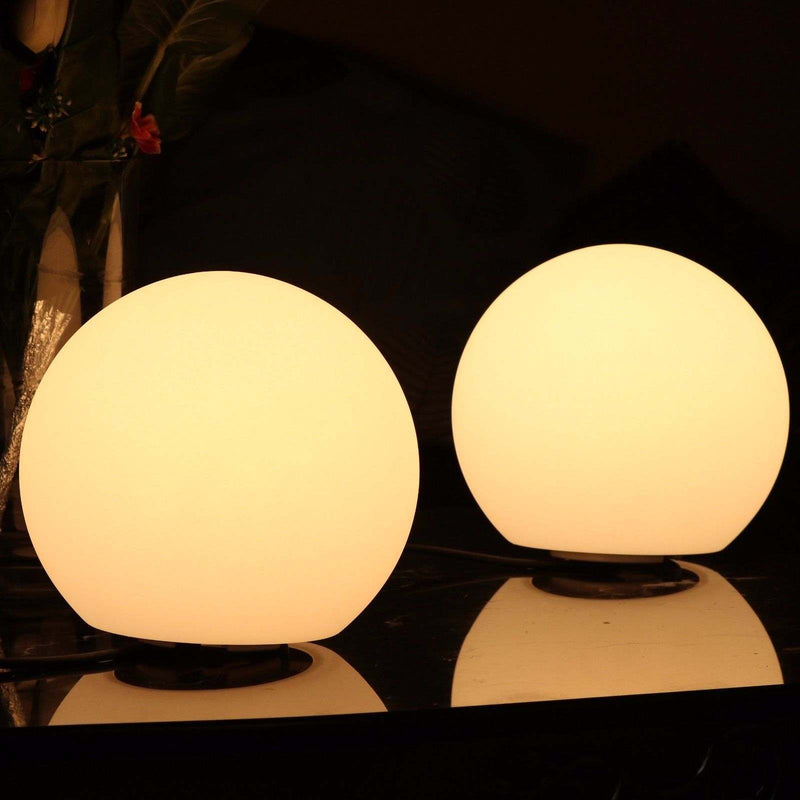 Bolvormige tafelverlichting voor huiskamer, dimbare LED E27 warm wit